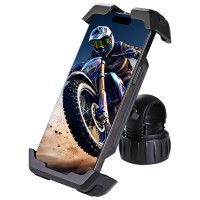 Motorcycle Phone Mount Holder,Bike Phone Holder Handlebar,Motorcycle Handlebar Cell Phone Holder,Bicycle Phone Mount Holder for iPhone 16 Pro Max/16 Pro/16e/16,15 Pro Max/15 Pro/15,14,Galaxy S25 Ultra